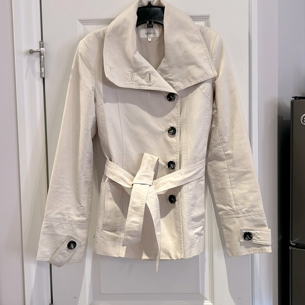 Cassis short trench coat small double breasted